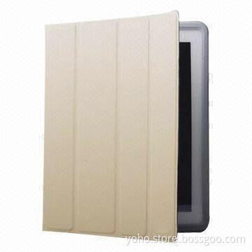 Grey Frame Stand Leather Case for New iPad, Durable and Beautiful Design, Comfortable Grip